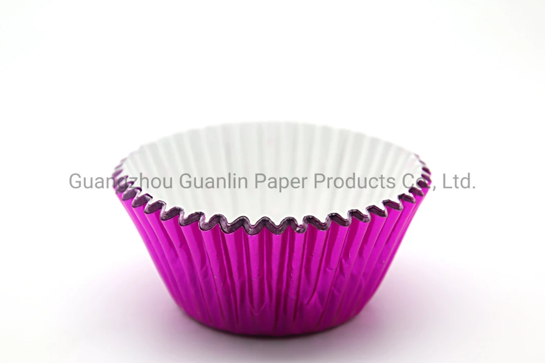 Wholesale Print Design Aluminium Laminated Baking Cup Paper Foil Cups