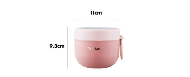 Portable Microwave 304 Stainless Steel Liner PP Food Container Soup Cup for Breakfast Milk