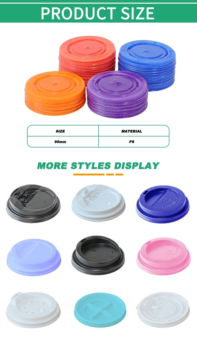 Take Away Cold Drink Disposable Coffee PS Cover Lid for Cup