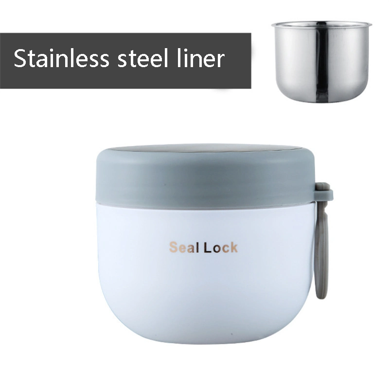 Portable Microwave 304 Stainless Steel Liner PP Food Container Soup Cup for Breakfast Milk