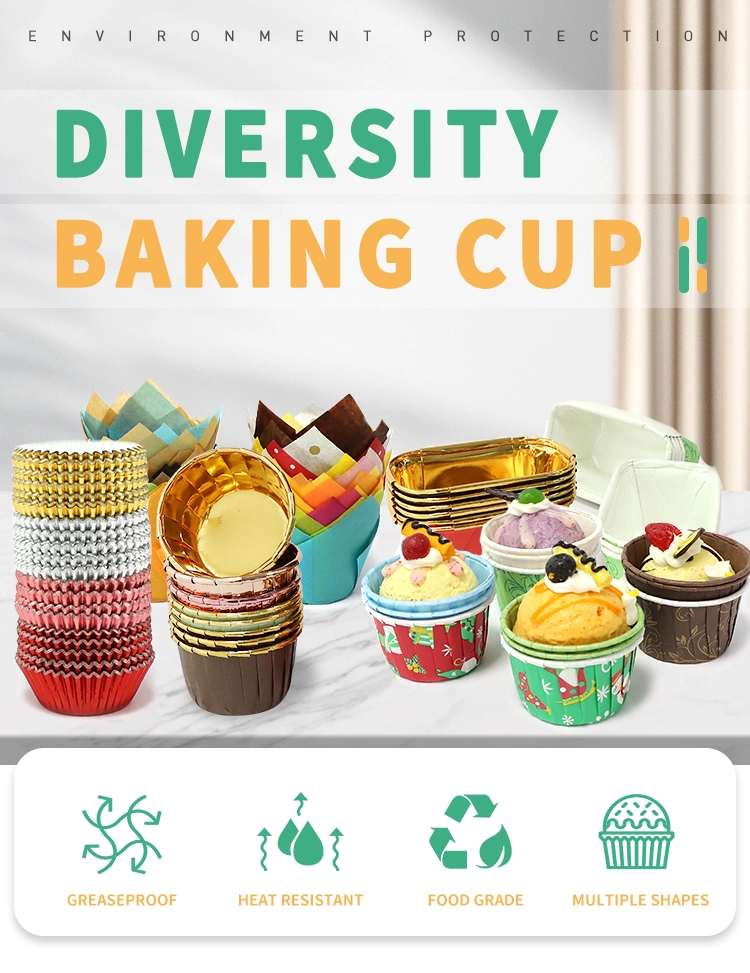 15 Colors Aluminum Foil Paper Cup Cupcake Liners Gold Cake Holders Metallic Paper Baking Cups Muffin Cake Cup