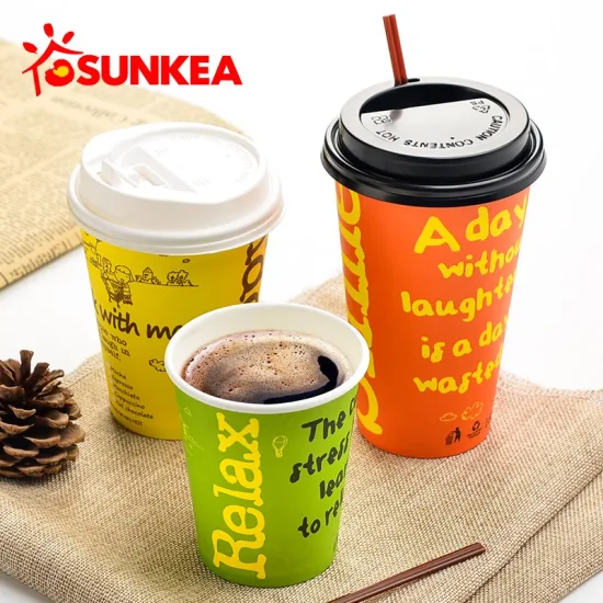 Sunkea Take Away Coffee Cup Lid Use Hot/ Cold Drink Disposable Coffee Cups Plastic PP/PS Cover Lid for Cup Plastic Coffee Cup Lid, Disposable 70mm Lids