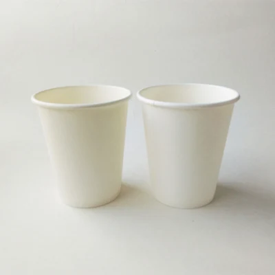 Compostable Disposable Biodegradable Coffee Cups PLA Coating Single Wall Paper Coffee Cups with Lid