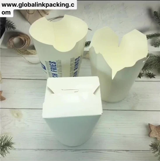 Ecofriendly Wholesale Food Packaging Disposable Kraft Paper Noodle Box