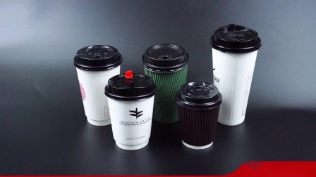 Eco Friendly Insulated Compostable and Biodegradable 16 Oz Personalized Print Paper Cup Hot and Cold Drink Cup