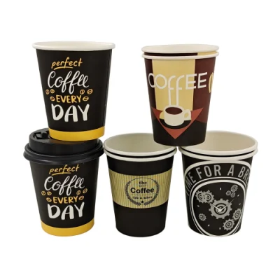 Biodegradable Compostable Disposable Insulated Ripple Wall Paper Cups