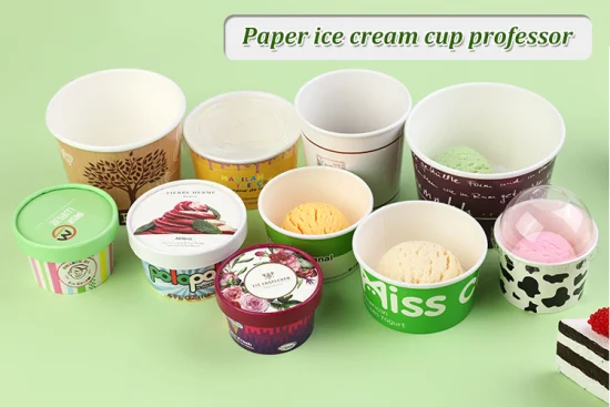 Factory Best Price Custom Ice Cream Cup Packaging Tub Container Disposable Paper Cup for Ice Cream