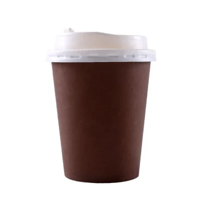 Compostable PLA Paper Coffee Cup Wholesale Promotional Prices Disposable Beverage Cups Take Away Disposable Custom Printed Coffee Double Wall