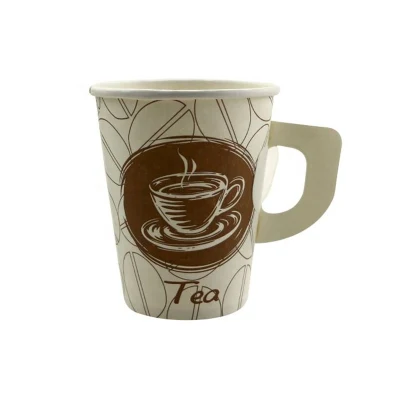 Colorful Top Quality Disposable Coffee Cup Soup Cup with Handle New Fashion 7oz 8oz 9oz