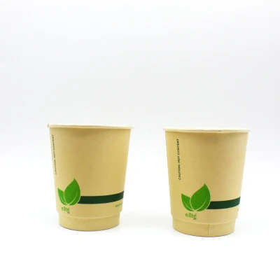 Insulated Compostable Biodegradable 16 Oz Personalized Print Paper Cup Hot