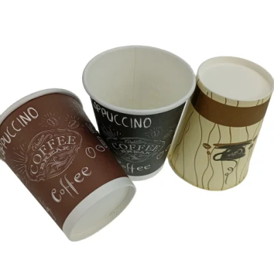 Compostable Disposable Paper Cup Biodegradable Single Wall Cup Color Printed Customize Coffee Paper Cup