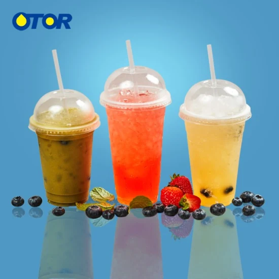 Otor 12oz Disposable Plastic Cups Milk Cup Drinking Cup Cold Cup PP