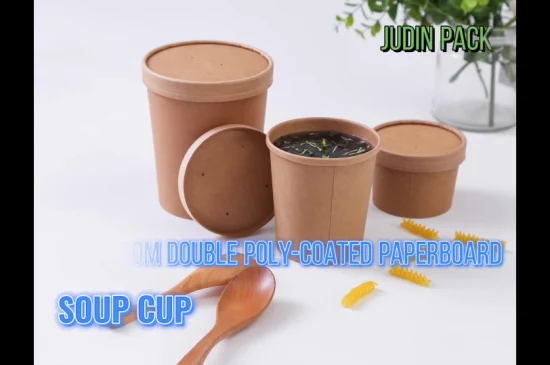 1100ml/1300ml Double Poly-Coated Paperboard Soup Cup