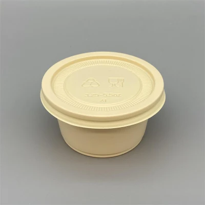 Customized Logo Print 2oz/4oz Round Ice Cream Cup Disposable Biodegradable Soup Cup